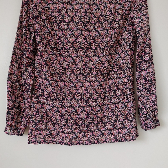 Vintage 80s Ports International Cotton Floral Blouse Size Small - Picture 11 of 12